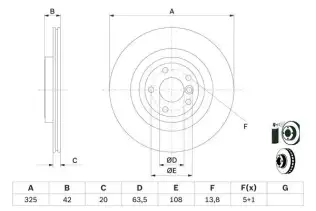 BOSCH 0986479E61 Fren Diski