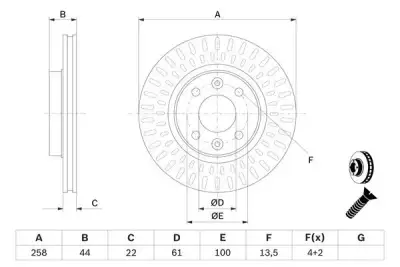 BOSCH 0986479A86 Fren Diski Ön - 5. Görsel