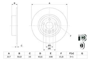 BOSCH 0986479E58 Fren Diski