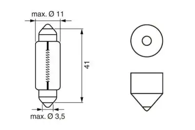 Ampul Eco 12V 10W Sofit Uzun Sv8.5 8 Osraml - 5. Görsel