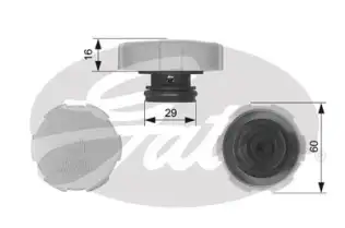 GATES RC231 Radyatör Yedek Su Depo Kapağı