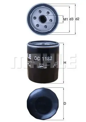 MAHLE OC1182 Yağ Filtresi