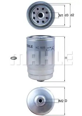 MAHLE KC605D Yakıt Filtresi