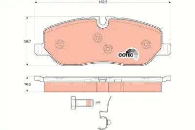 TRW GDB1631 Ön Balata - 2. Görsel