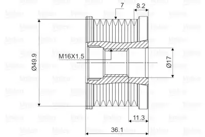 VALEO 588040 Alternatör Kasnağı - 2. Görsel