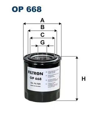 FILTRON OP668 Yağ Filtresi