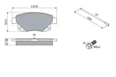 BOSCH 0986494171 Fren Balatası - 5. Görsel