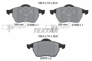 TEXTAR 2193801 Fren Balatası Ön
