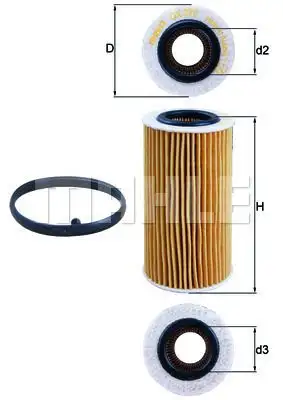 MAHLE OX370D1 Yakıt Filtresi