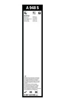 BOSCH 3397118948 Silecek Süpürgesi Ön Takım - 5. Görsel