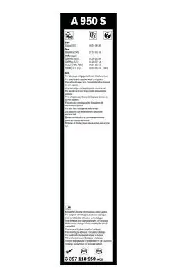 BOSCH 3397118950 Silecek Süpürgesi Ön Takım - 5. Görsel