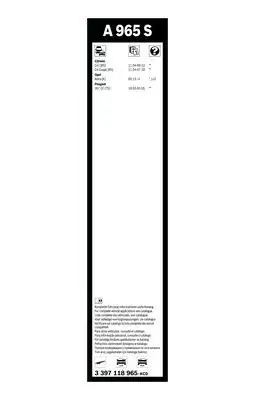 Aerotwin Silecek 70Cm 60Cm Muz Tipi C4 Coupe - 5. Görsel