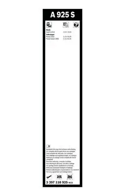 BOSCH 3397118925 Silecek Süpürgesi Ön Takım - 5. Görsel