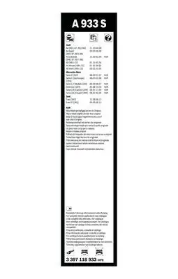 BOSCH 3397118933 Silecek Süpürgesi Ön Takım - 5. Görsel