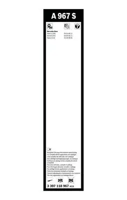 BOSCH 3397118967 Silecek Süpürgesi Ön Takım - 5. Görsel