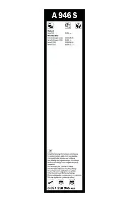 BOSCH 3397118946 Silecek Süpürgesi Ön Takım - 5. Görsel
