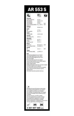 BOSCH 3397007589 Silecek Süpürgesi Ön Takım - 5. Görsel