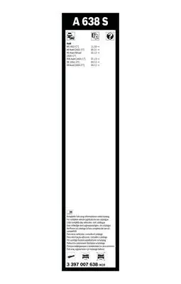 BOSCH 3397007638 Silecek Süpürgesi Ön Takım - 5. Görsel