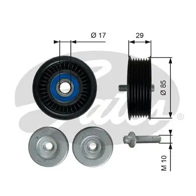 GATES T36765 V Kayış Gergi Rulmanı - 1. Görsel