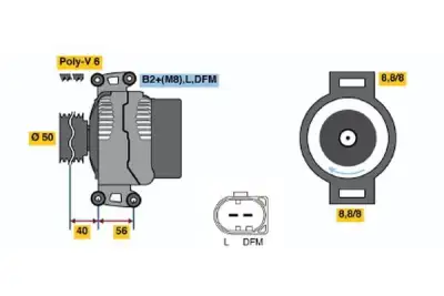 Alternatör Mercedes  0124625002 - 5. Görsel