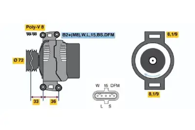Alternatör Ncb1 28V - 5. Görsel
