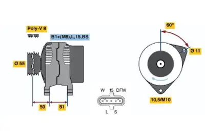 Alternatör Ncb2 28V - 5. Görsel