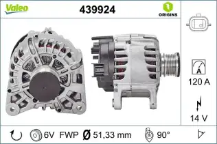Alternatör  VALEO 439924
