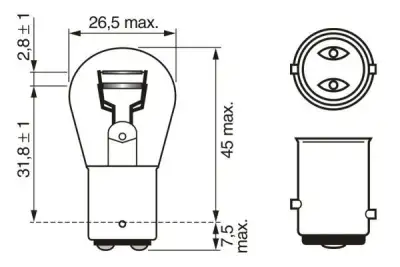 Ampul, Sinyal Lambası Trucklight Ws BOSCH 1 987 302 524 - 7. Görsel