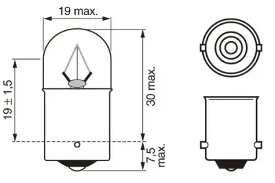 Ampul, Sinyal Lambası Trucklight Ws BOSCH 1 987 302 510 - 7. Görsel