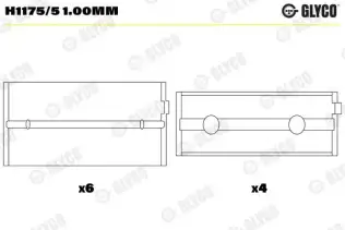 Ana Yatak (1.00)  GLYCO H1175/5 1.00mm