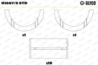 Krank Mili Yatak Çanağı GLYCO H1067/5 STD