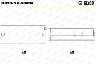 Krank Mili Yatak Çanağı GLYCO H079/5 0.50mm - 1. Görsel
