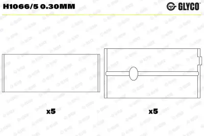 Krank Mili Yatak Çanağı GLYCO H1066/5 0.30mm - 1. Görsel