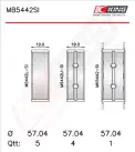 Krank Mili Yatak Çanağı Seti KING MB5442SI