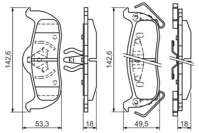 BOSCH 0986494142 Arka Balata - 7. Görsel