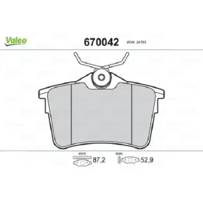 VALEO 670042 Fren Balatası Arka - 3. Görsel