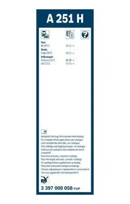 BOSCH 3397008058 Arka Cam Sileceği Aerotwin - 5. Görsel
