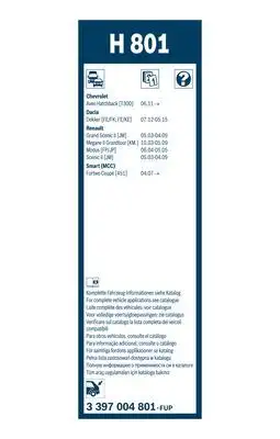 Arka Cam Sileceği Plastik 260Mm Mgn II Scenic II Modus 1.5 Dci - 3. Görsel