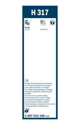 BOSCH 3397015106 Arka Cam Sileceği Plastik - 1. Görsel