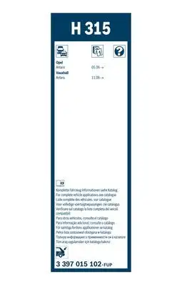 BOSCH 3397015102 Arka Cam Sileceği Plastik - 3. Görsel