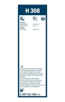 BOSCH 3397011628 Arka Cam Sileceği Twin - 3. Görsel