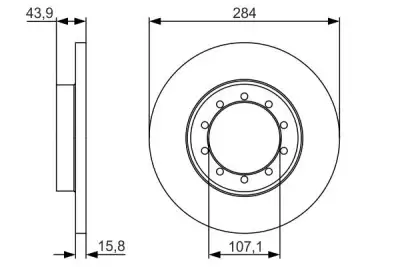 BOSCH 0986479A34 Fren Diski Arka - 1. Görsel