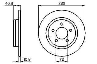 BOSCH 0986479181 Arka Fren Aynası