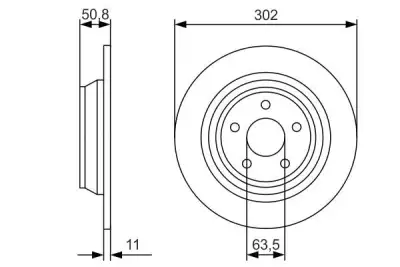 BOSCH 0986479D37 Fren Diski Arka - 5. Görsel