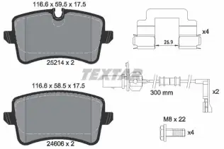 TEXTAR 2521401 Fren Balatası Arka