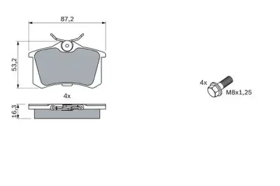 BOSCH 0986461769 Fren Balatası Arka - 7. Görsel