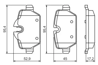 BOSCH 0986494461 Arka Fren Balatası - 7. Görsel