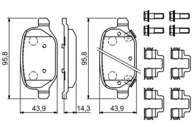 BOSCH 0986494935 Arka Fren Balatası - 7. Görsel