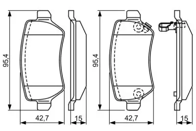 BOSCH 0986495319 Arka Fren Balatası - 7. Görsel