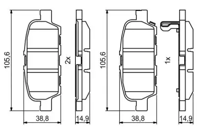 BOSCH 0986494857 Arka Fren Balatası - 7. Görsel